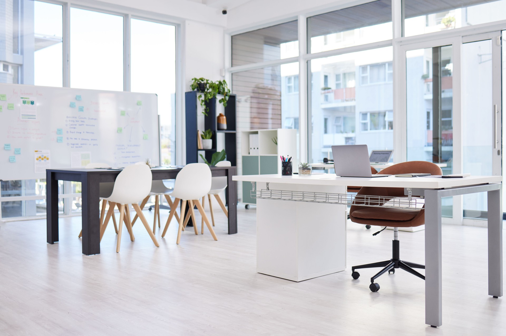 Still life shot of a modern office space